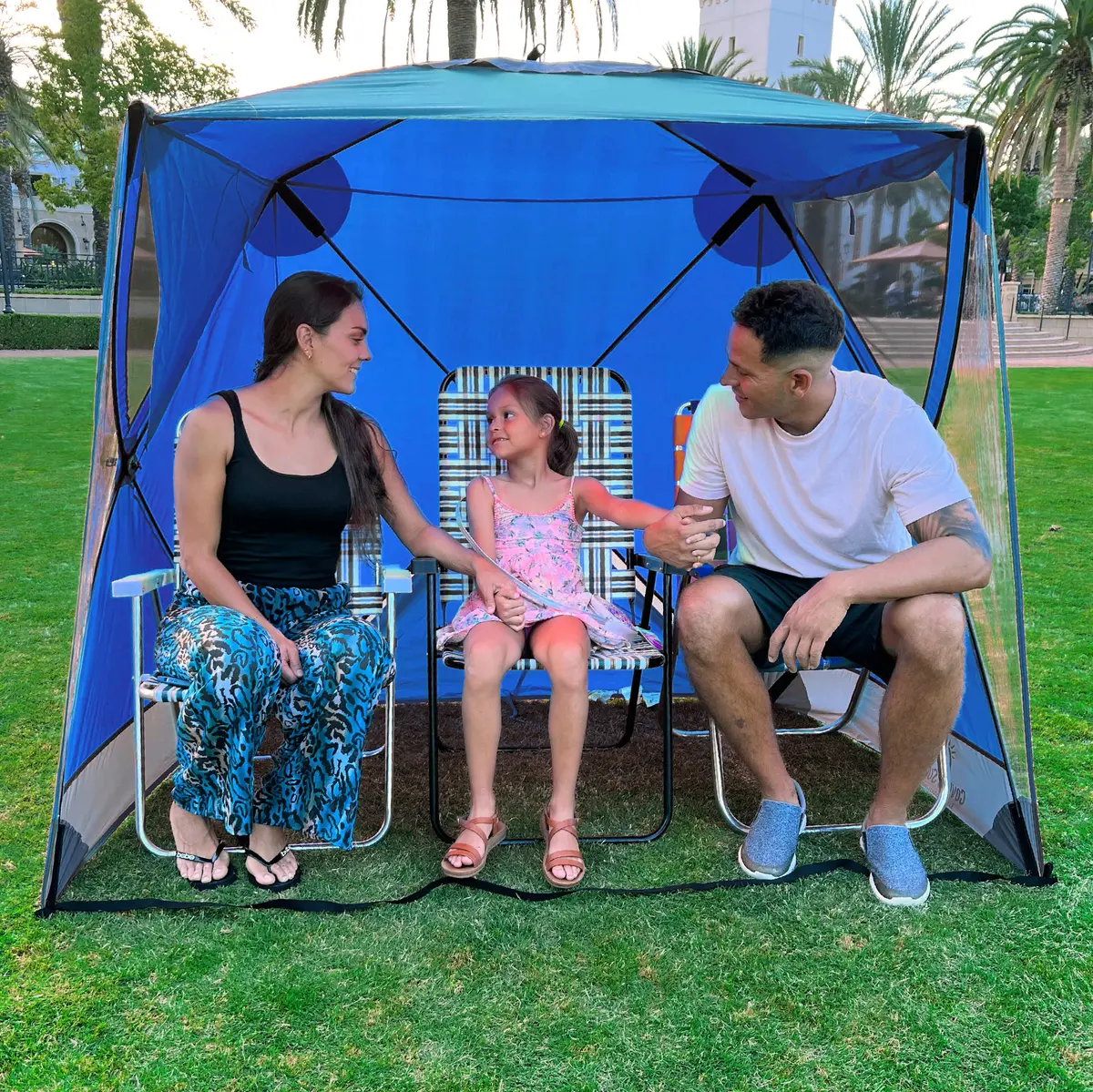 Coveru Sports Tent Pod Sun Protection – Pop Up 2 Person Hot Climate Canopy Shelter – Patent Pending - Blue 1