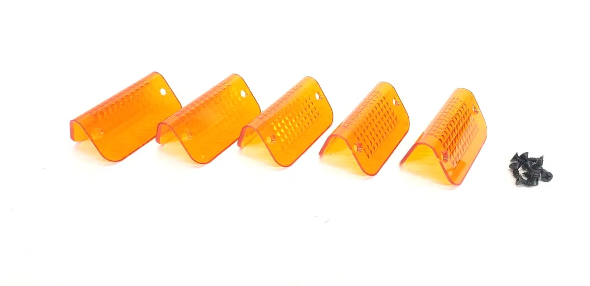 Complete Performance Lund Moon Sun Cab Visor Replacement Light Lenses - Amber 1