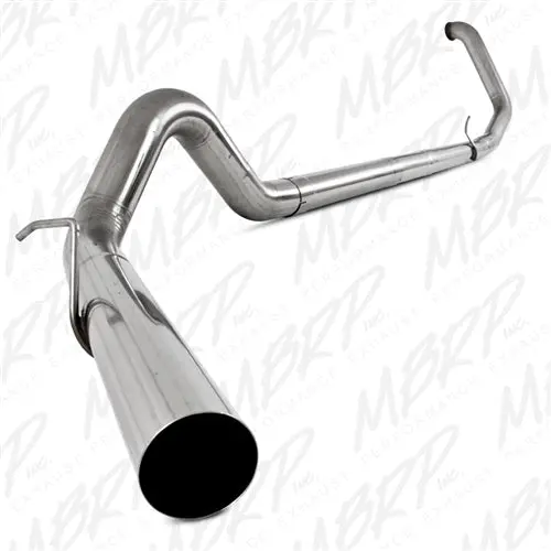 Mbrp 4" Turbo Back, Single, No Muffler, T409, 1998-2003 Ford Powerstroke 7.3L 1