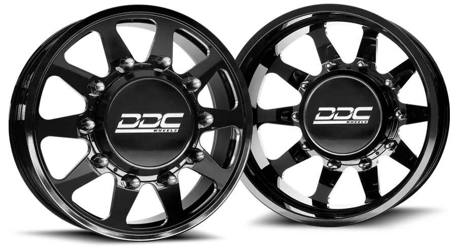 (1987 - 1997) Ddc Wheels Black/Milled The Ten Dually Wheels 1